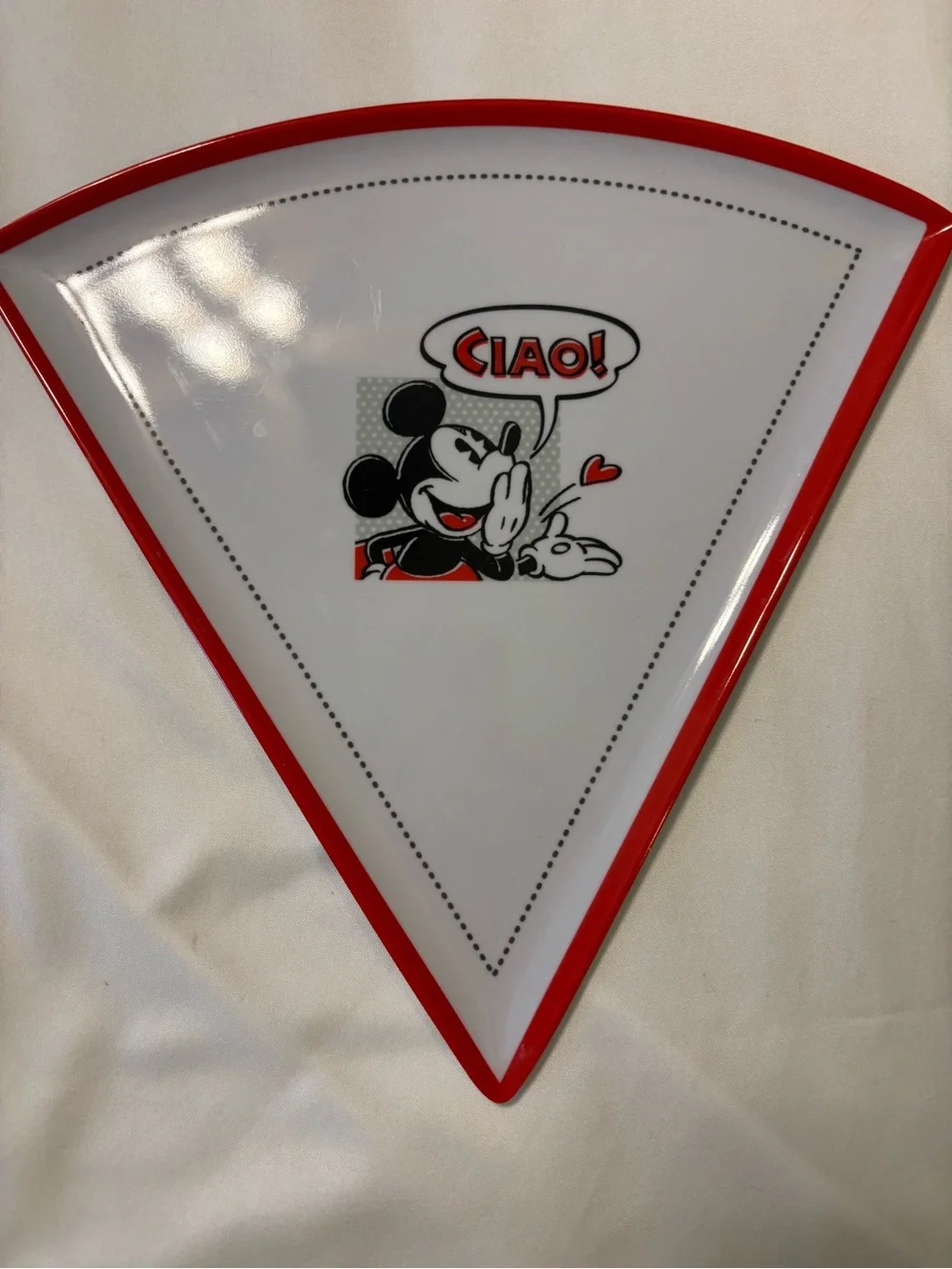 Disney White Embossed Seal Panel with Gold Stamp